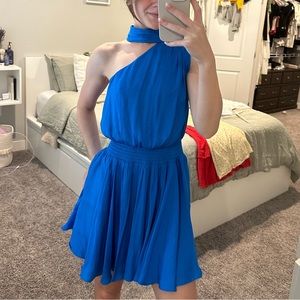 Cobalt blue mini dress